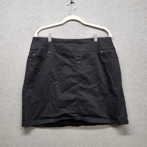 S.C. & CO. Women Skirt L Black Logo‎ Cotton Polyester Spandex